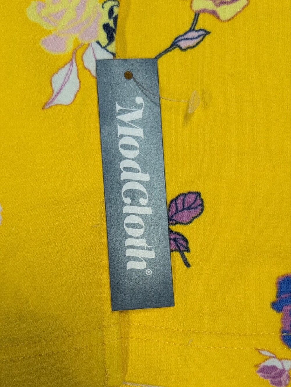 Modcloth Bright Yellow Floral Tank with Multicolor Roses - Picture 3 of 9